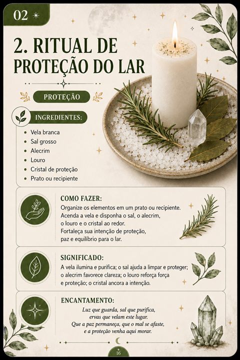 Card de amostra: Ritual de Proteção do Lar