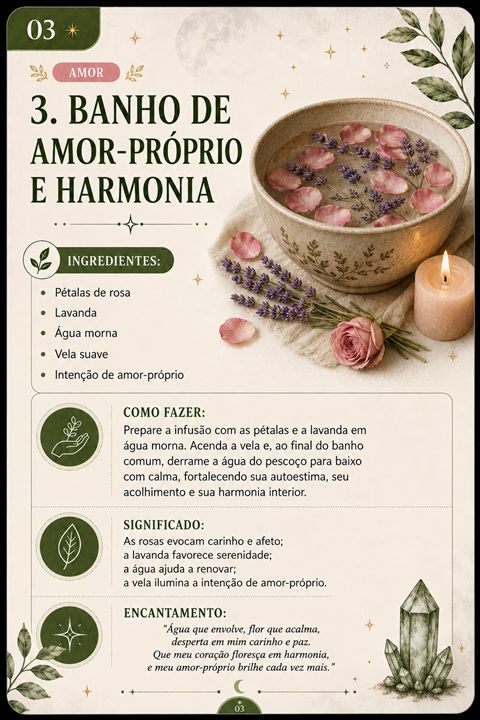 Card de amostra: Banho de Amor-Próprio e Harmonia